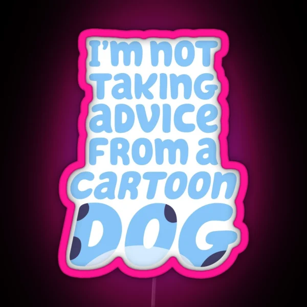 Cartoon Dog RGB Neon Sign