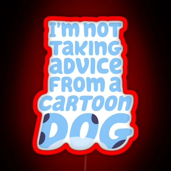 Cartoon Dog RGB Neon Sign