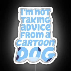 Cartoon Dog RGB Neon Sign