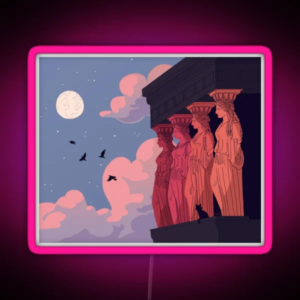 Caryatids At Dusk RGB Neon Sign