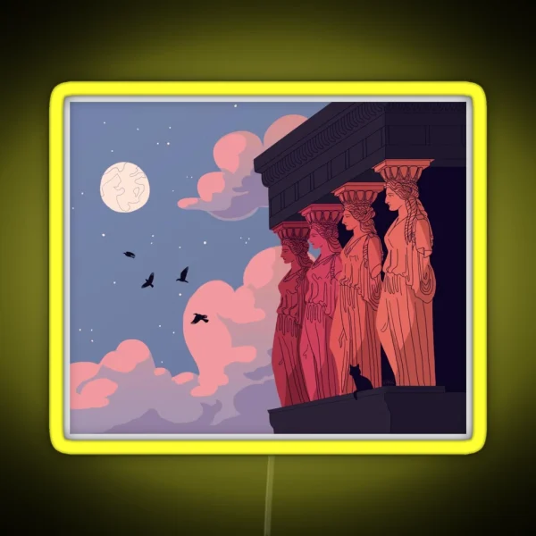 Caryatids At Dusk RGB Neon Sign