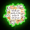 Relaxing Home Decor with Inspirational Bible Verse Neon Sign Illumination.