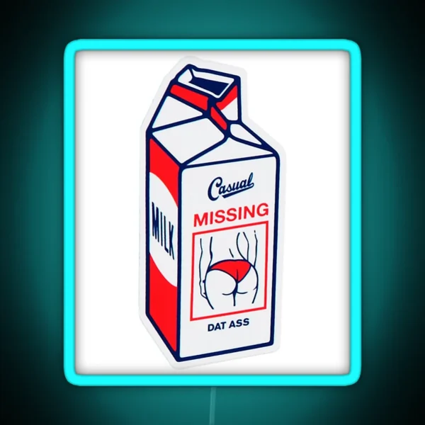 Casual Missing Milk Carton Led RGB Neon Sign