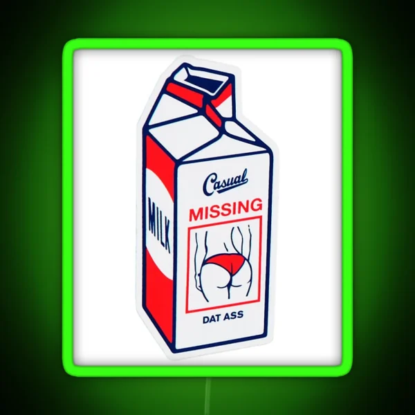 Casual Missing Milk Carton Led RGB Neon Sign