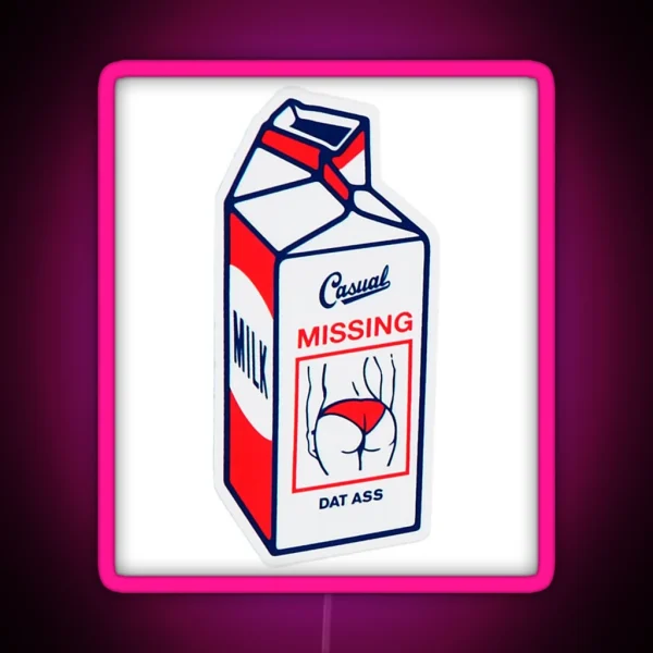 Casual Missing Milk Carton Led RGB Neon Sign