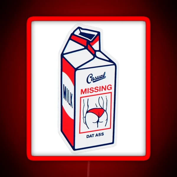 Casual Missing Milk Carton Led RGB Neon Sign