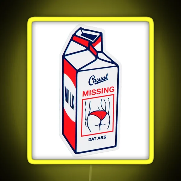 Casual Missing Milk Carton Led RGB Neon Sign