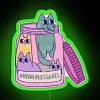 Whimsical Feline Mood Lifter Decorative Neon Sign for Home Therapy".