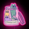 Neon Sign for Whisker Wellness: Feline Mood Support Available Here