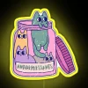 Whimsical cat mental health support decorative LED wall art sign