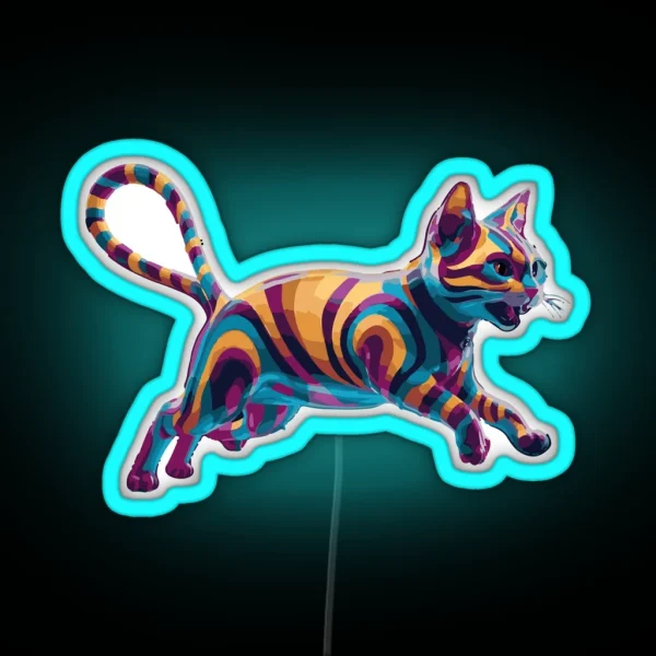 Cat Colorful RGB Neon Sign