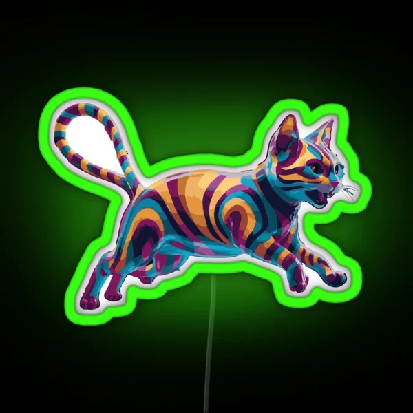 Cat Colorful RGB Neon Sign