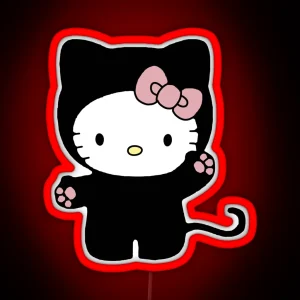 Cat Costume Hello Kitty RGB Neon Sign