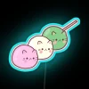 Vibrant RGB Neon Cat Dango Sign with Edgy Feline Design