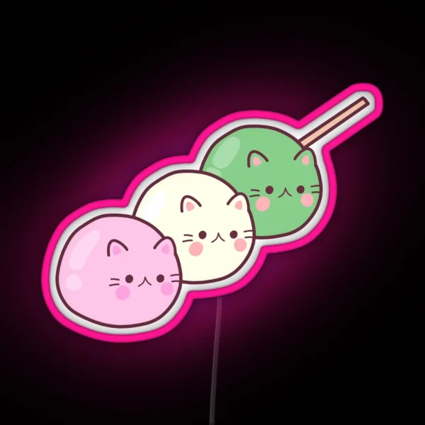 Cat Dango RGB Neon Sign