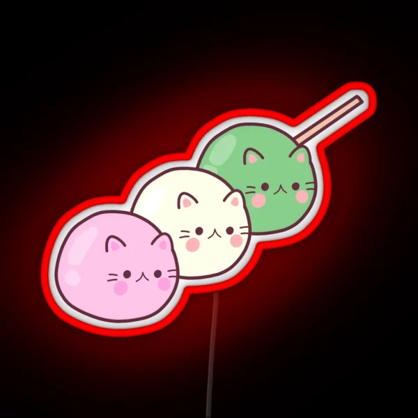 Cat Dango RGB Neon Sign