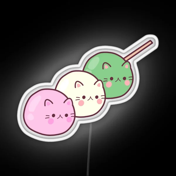 Cat Dango RGB Neon Sign