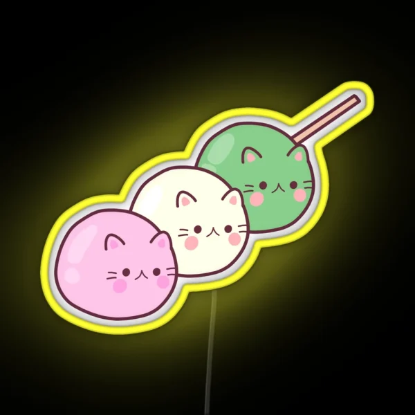 Cat Dango RGB Neon Sign