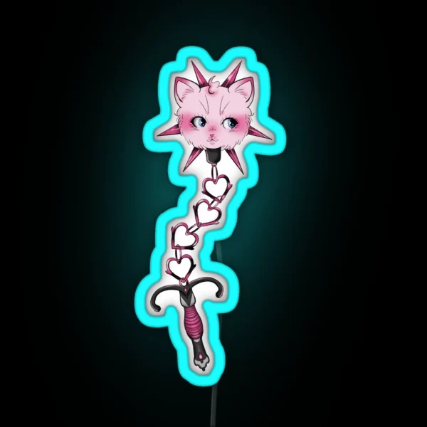 Cat Flail RGB Neon Sign