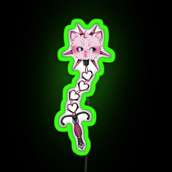 Cat Flail RGB Neon Sign