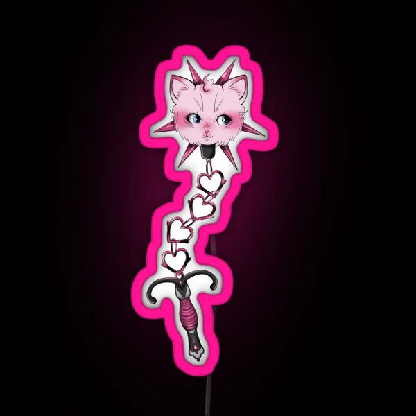 Cat Flail RGB Neon Sign