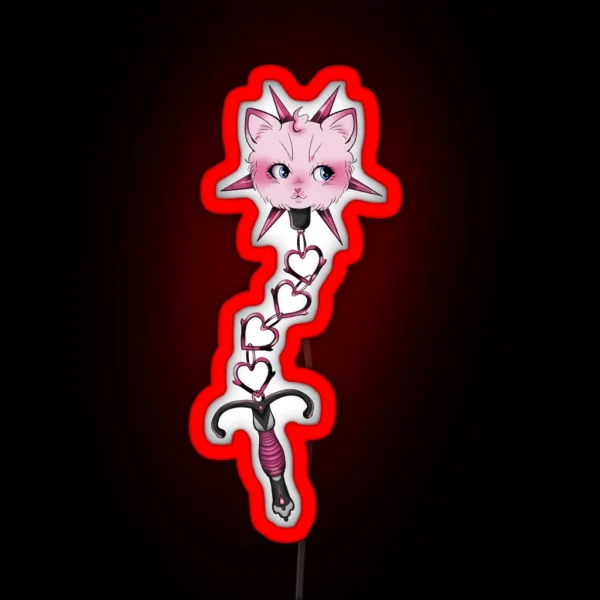 Cat Flail RGB Neon Sign
