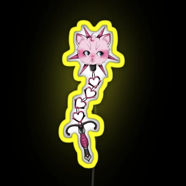 Cat Flail RGB Neon Sign