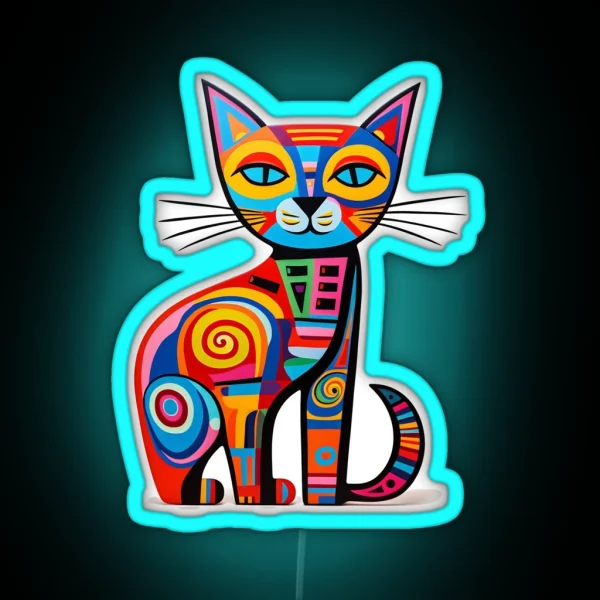 Cat Full Of Colors RGB Neon Sign