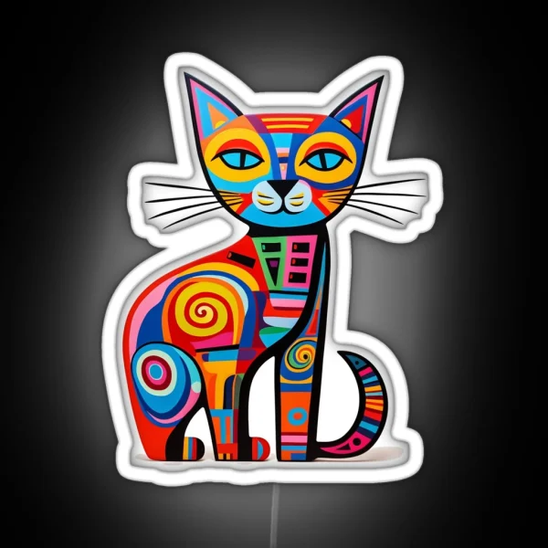 Cat Full Of Colors RGB Neon Sign