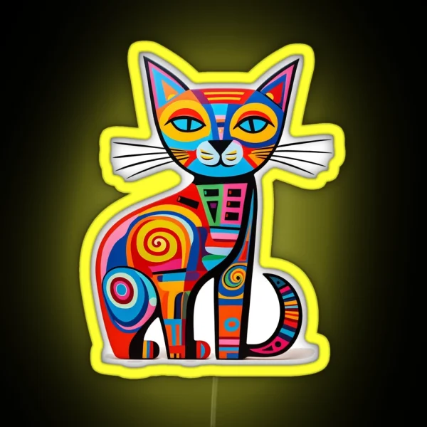 Cat Full Of Colors RGB Neon Sign