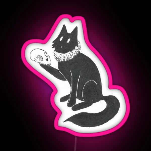 Cat Hamlet RGB Neon Sign