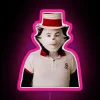 Whimsical Dr. Seuss-inspired Cat in the Hat neon RGB display