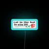 Whimsical Cat in the Hat Live Action Colorful Neon Accent Sign