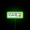 Whimsical Cat in the Hat Live Action RGB Neon Sign Artwork
