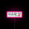 Whimsical Cat in the Hat Live Action Illuminated Neon Sign