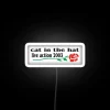 Whimsical Dr. Seuss Cat in the Hat Neon Rainbow Sign