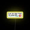 Whimsical Dr. Seuss-inspired RGB LED neon light art decoration display.