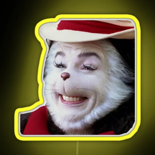 Cat In The Hat Smiling RGB Neon Sign