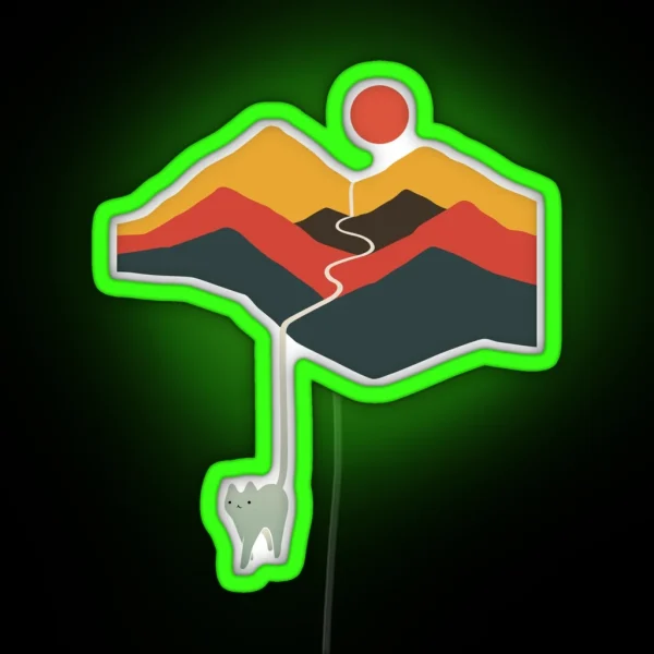 Cat Landscape 149 RGB Neon Sign