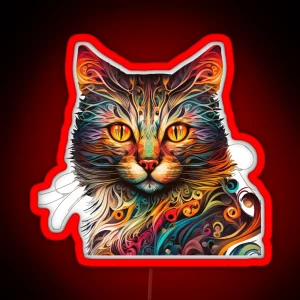 Cat Lovers Design For A Cat Mom Funny And Cool Cat RGB Neon Sign