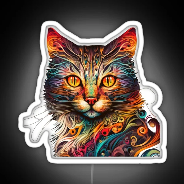Cat Lovers Design For A Cat Mom Funny And Cool Cat RGB Neon Sign