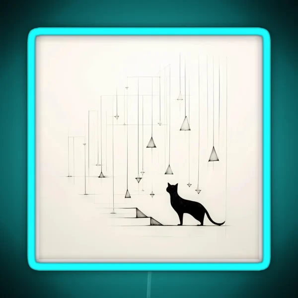 Cat Minimalist RGB Neon Sign