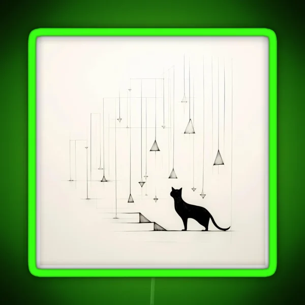 Cat Minimalist RGB Neon Sign