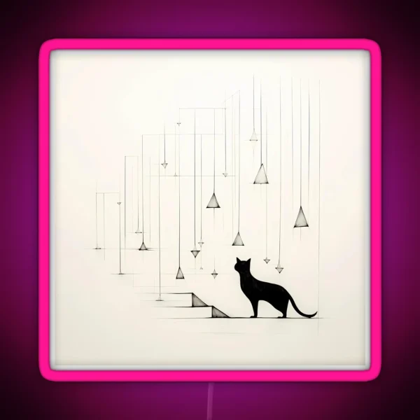 Cat Minimalist RGB Neon Sign