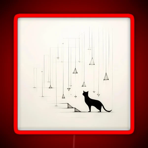 Cat Minimalist RGB Neon Sign