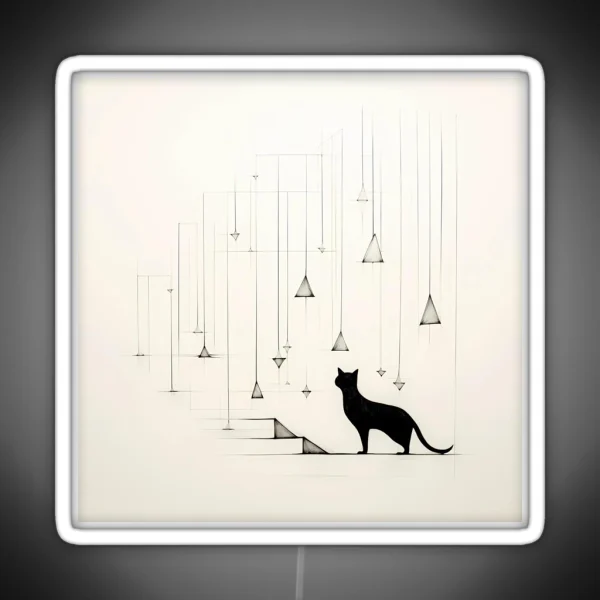 Cat Minimalist RGB Neon Sign