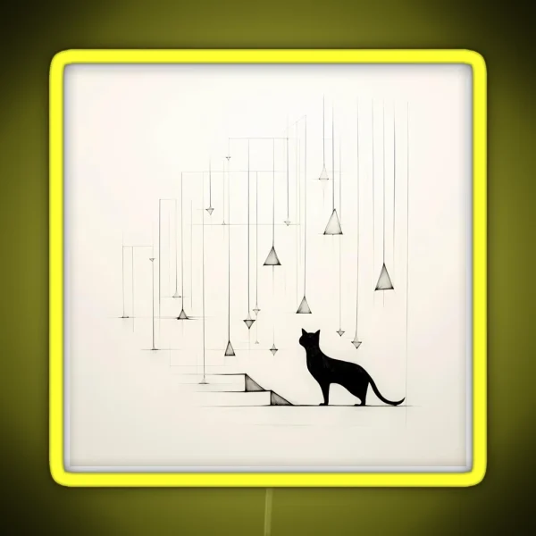 Cat Minimalist RGB Neon Sign