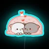 Vibrant Cat Mochi Neon Sign with Color-Changing RGB Display Lighting