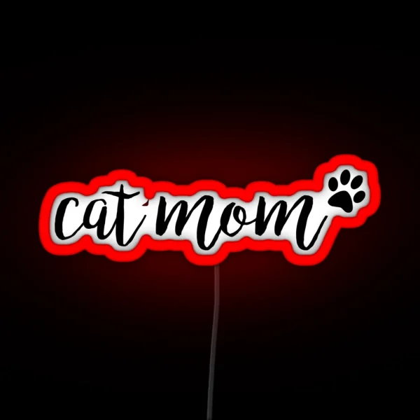 Cat Mom RGB Neon Sign