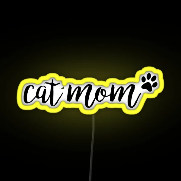 Cat Mom RGB Neon Sign